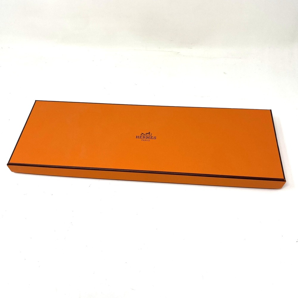 HERMES Tie Orange Empty Gift Box Authentic without Ribbon 35 x 5 x‎ 1
